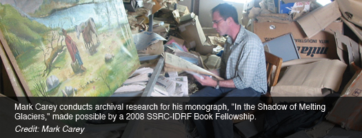 Mark Carey conducts archival research for his monograph