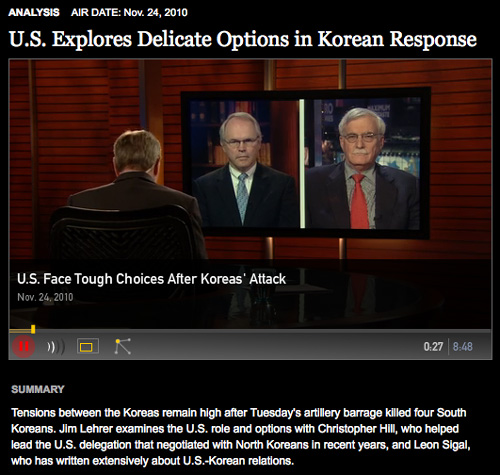 click for Sigal on North Korea